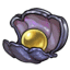 Right-Sided Clam with Gold Pearl