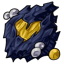 Galactic Crystal Heart of the Volcano