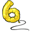 Yellow Sixth Anniversary Balloon
