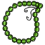 Green Mardi Gras Beads