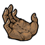 Brown Creepy Hand Beanbag