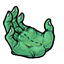 Green Creepy Hand Beanbag