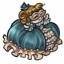 Extremely Poofy Teal Ballgown Beanbag