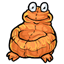 Orange Frog Beanbag