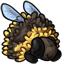 Fuzzy Bee Beanbag