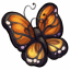 Orange Butterfly Beanbag