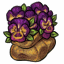 Pot of Pansies Beanbag