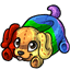 Rainbow Puppy Beanbag