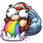 Rainbow Puking Gnome Beanbag