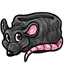 Black Super Cute Rat Beanbag
