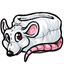 White Super Cute Rat Beanbag