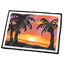 Island Setting Sun Postcard