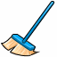 Blue Household Broom