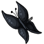 Obsidian Butterfly Brooch