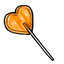 Orange Heart Lolly