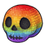 Rainbow Amigurumi Skull