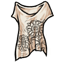 Sketched Asymmetrical Floral Tee
