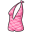 Pink Plaid Bathing Suit