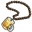Brown Silly Beer Necklace
