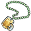 Green Silly Beer Necklace