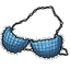 Blue Knitted Bikini Top