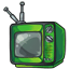 Blocky Green Television