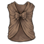 Brown Silk Bow Shirt
