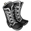 Black and Silver Braided Military Boots