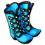 Neon Blue Braided Military Boots