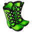 Neon Green Braided Military Boots
