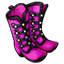Neon Pink Braided Military Boots