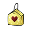 Yellow Sparkle Bra Bag