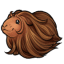 Brown Long-Haired Guinea Pig Toy