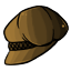 Brown Puffy Hat