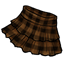 Brown Tiered Buffalo Check Skirt