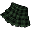 Green Tiered Buffalo Check Skirt