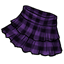 Purple Tiered Buffalo Check Skirt