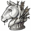 Bust of a White Horse