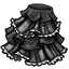 Charcoal Ruffled Long Skirt