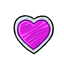 Purple Cheek Heart Temporary Tattoo