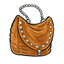 Copper Cloth Pearl Handbag
