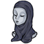 Charcoal Simple Saheric Headscarf
