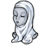 White Simple Saheric Headscarf