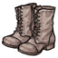 Taupe Laced Combat Boots