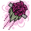 Deep Pink Rose Pin