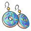 Blue Doughnut Earrings