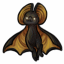 Dramatic Gold-Winged Vampire Bat