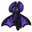 Dramatic Purple-Winged Vampire Bat