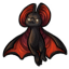 Dramatic Red-Winged Vampire Bat