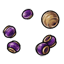 Purple and Brass Enamel Beads